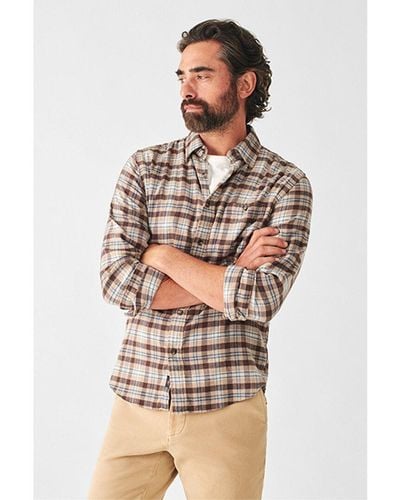 Faherty The Movement Flannel Shirt - Gray
