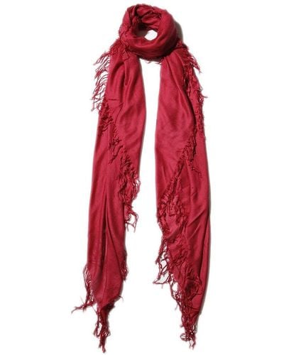 Blue Pacific Tissue Cashmere-blend Scarf - Red