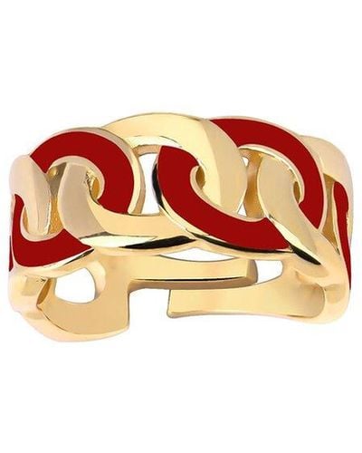 Gabi Rielle 14k Vermeil Enamel Adjustable Dream Weaver Ring - Multicolor