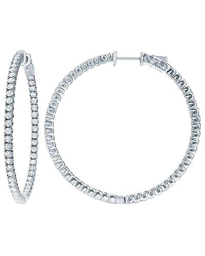 Diana M. Jewels Fine Jewelry 18k 1.60 Ct. Tw. Diamond Hoops - White