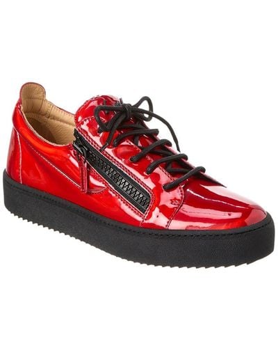 Giuseppe Zanotti May London Leather Sneaker - Red