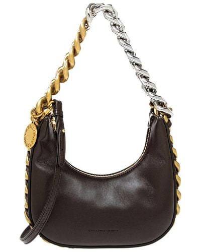 Stella McCartney Frayme Mini Two-tone Handbag - Brown