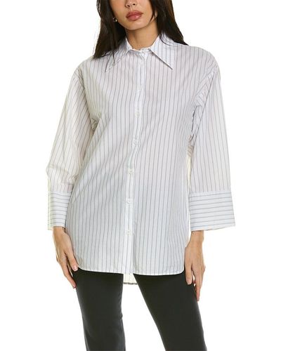 Peserico Stripe Shirt - Gray