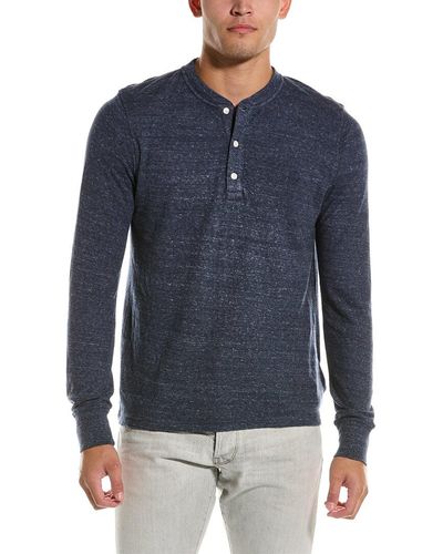 Brooks Brothers Duofold Henley - Blue