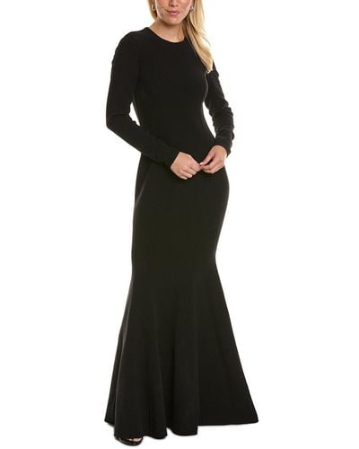 Michael Kors Fishtail Wool Blend Dress - Black