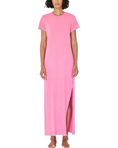 Sundry Slit Maxi Dress - Pink