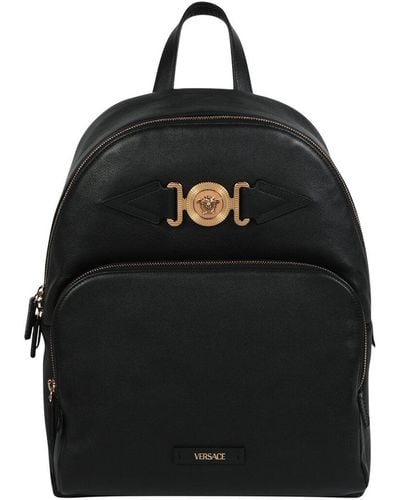 Versace Leather Backpack - Black