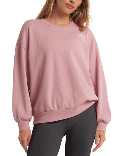 Z Supply Oversized Manifest Sweatshirt - Pink
