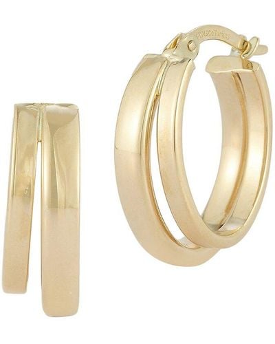 Ember Fine Jewelry 14k Bold Double Oval Hoops - White