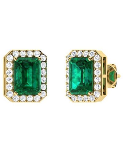 Forever Creations USA Inc. Forever Creations 14k 0.22 Ct. Tw. Diamond & Emerald Studs - Green