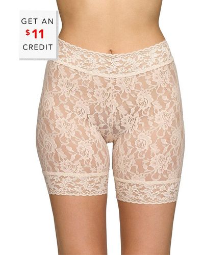 Hanky Panky Signature Lace Biker Short With $11 Credit - Pink