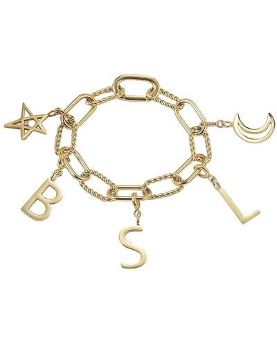 Jane Basch Cool Steel Plated Initial Charm Bracelet (a-z) - Metallic
