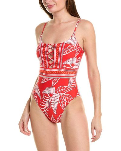 La Blanca Tapestry Strappy One-piece - Red