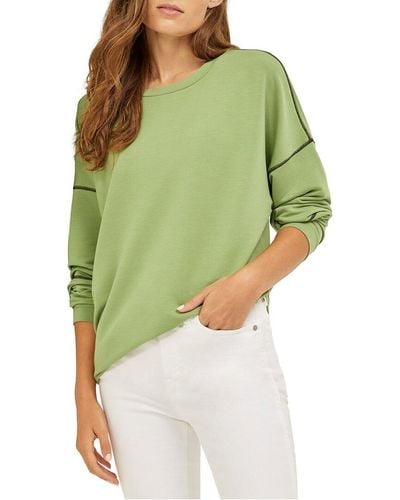 Three Dots Flatlock Sweatshirt - Green