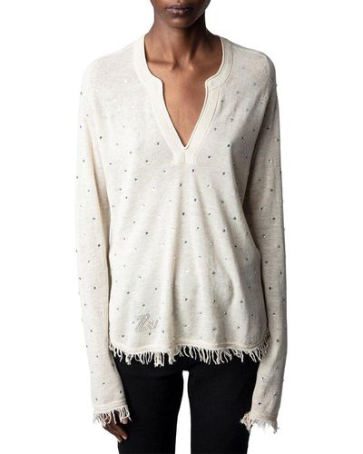 Zadig & Voltaire Riviera Cashmere Sweater - White