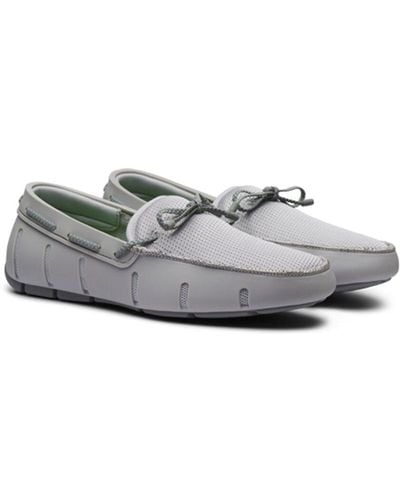 Swims Braided Lace Loafer - Gray
