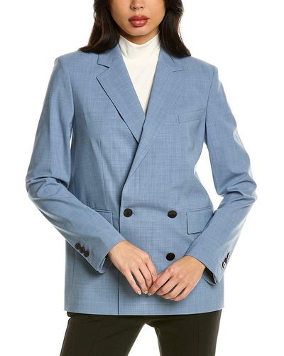 Theory Piazza Wool-blend Jacket - Blue