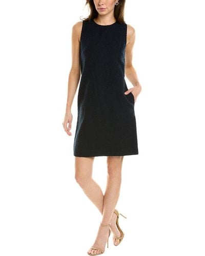 Carolina Herrera Popcorn Knit Linen-blend Shift Dress - Black
