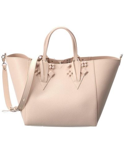 Christian Louboutin Cabachic Small Leather Tote - Natural