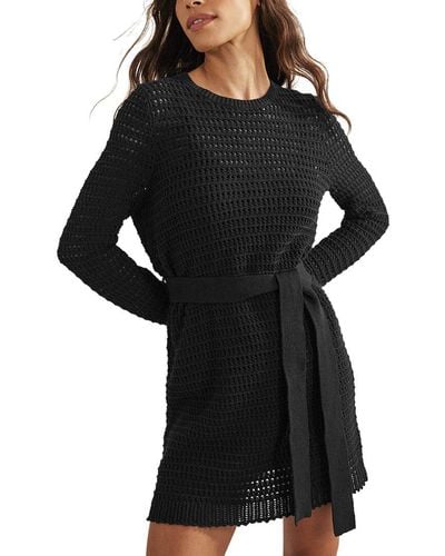 Boden Crochet Knit Dress - Black