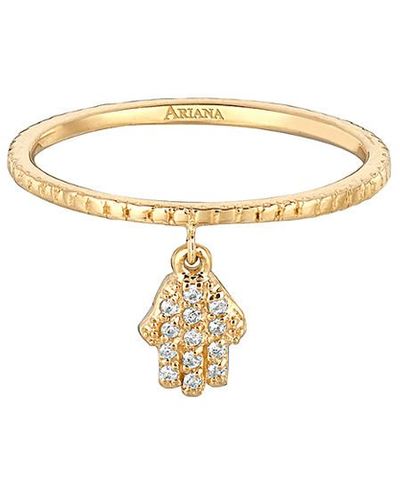Ariana Rabbani Ariana Rabanni 14k Diamond Hamsa Ring - White