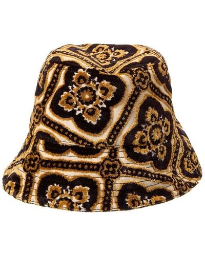 Etro Jacquard Velvet Bucket Hat - Brown
