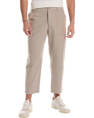 AllSaints Allsaints Archer Linen-blend Wide Tapered Trouser - Natural
