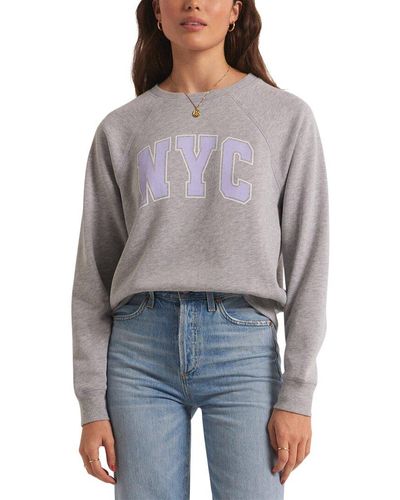 Z Supply Nyc Vintage Sweatshirt - Gray