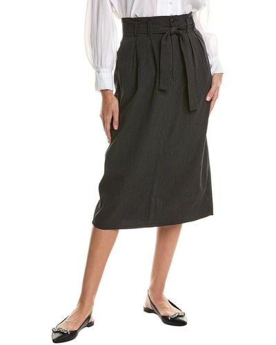 The Great The Trouser Wool-blend Pencil Skirt - Black