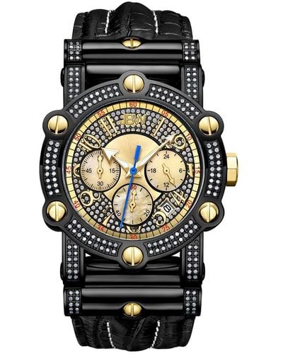 JBW Phantom 10 Year Diamond Watch - Black