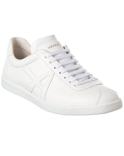 Aquazzura The A Leather Sneaker - White