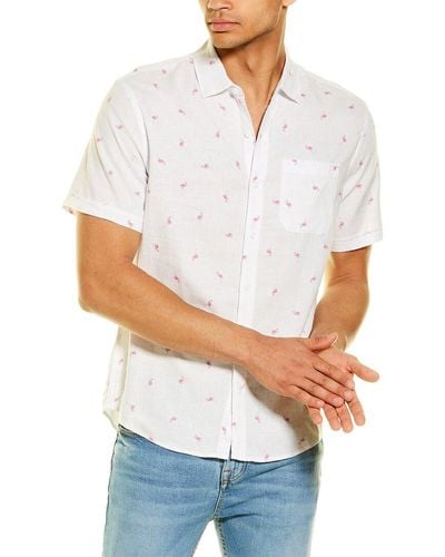 Magaschoni Linen-blend Woven Shirt - White