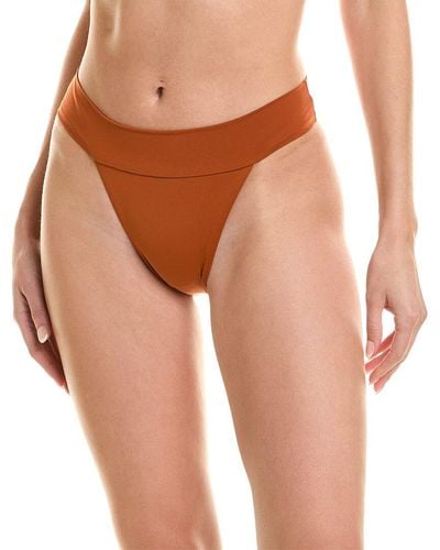WeWoreWhat Cheeky High-leg Bikini Bottom - Brown