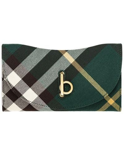 Burberry Rocking Horse Leather-trim Continental Wallet - Green