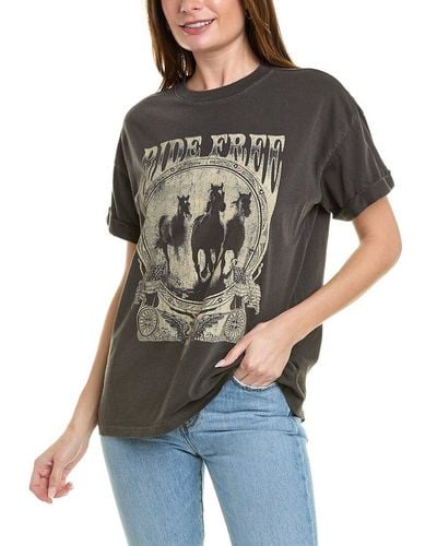 Girl Dangerous Ride Free T-shirt - Grey