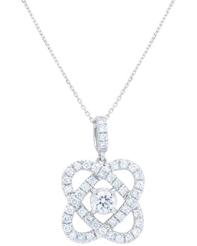Diana M. Jewels Fine Jewelry 14k 0.50 Ct. Tw. Diamond Criss Cross Pendant Necklace - White