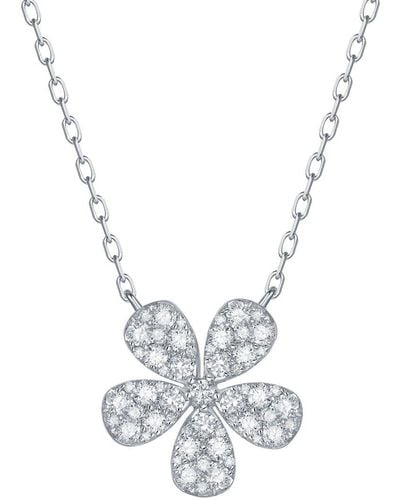 Sabrina Designs 14K 0.70 Ct. Tw. Diamond Flower Necklace - Metallic