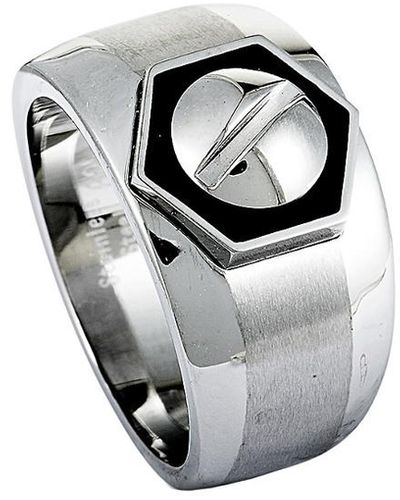 Charriol Stainless Steel Ring - White