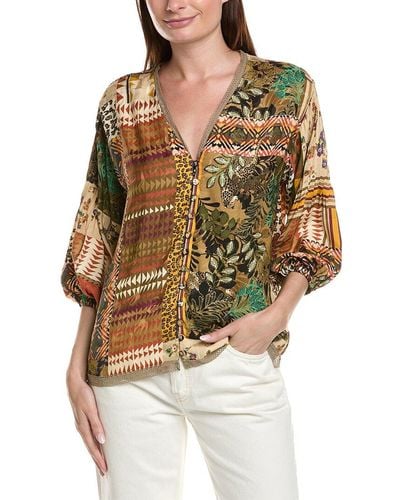 Johnny Was Fria Patch Blouse - Brown