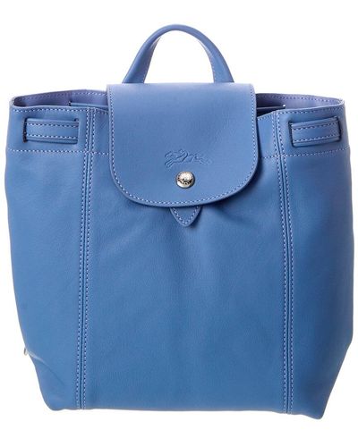 Longchamp Le Pliage Cuir Xs Leather Backpack - Blue