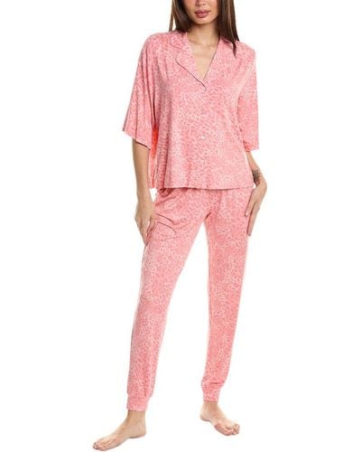 Sanctuary 2pc Pyjama Shirt & Jogger Set - Pink