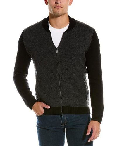 Autumn Cashmere Wool & Cashmere-blend Bomber Jacket - Black
