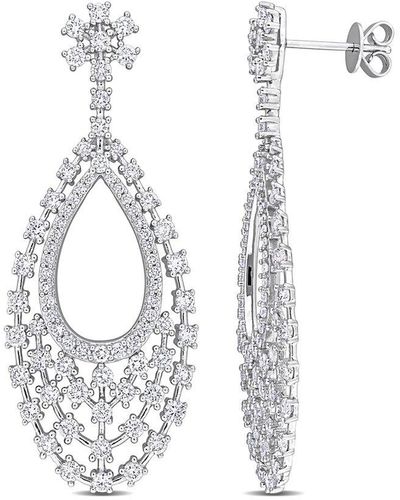 Rina Limor 14k 3.22 Ct. Tw. Diamond Drop Earrings - White