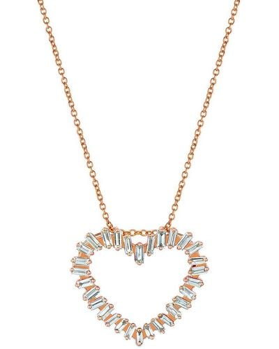 Le Vian Le Vian 14k Strawberry Gold 0.57 Ct. Tw. Diamond Pendant Necklace - Metallic