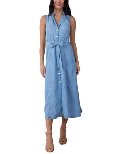 Bella Dahl Seamed Sleeveless Midi Dress - Blue