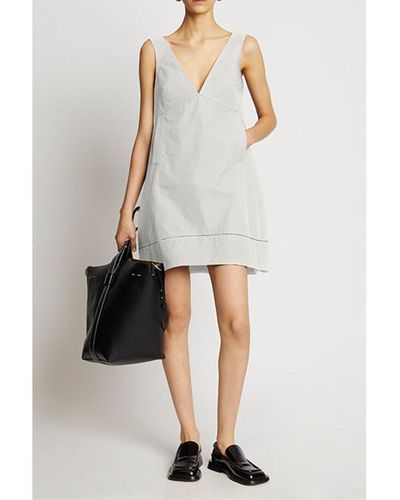 Proenza Schouler Linen-blend Mini Dress - White