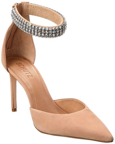 SCHUTZ SHOES Laverne Leather Pump - Natural