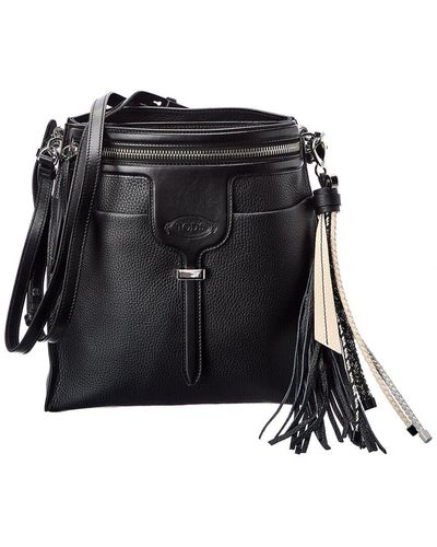 Tod's Tod' Thea Small Leather Shoulder Bag - Black