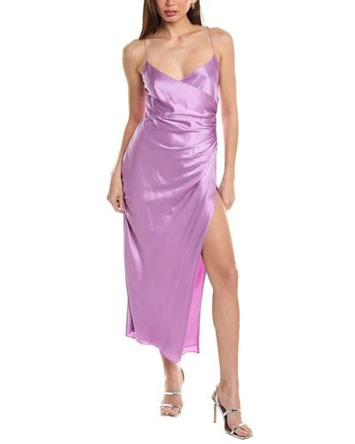 The Sei Strappy Silk Maxi Dress - Purple