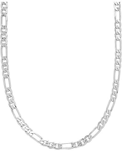 Sterling Forever Rhodium Plated Chain Necklace - White